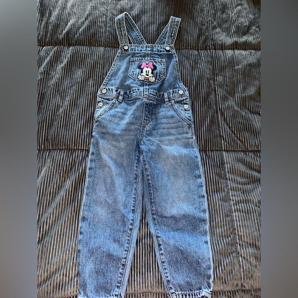 Gap Disney Minnie Mouse Jean overalls size 5T EUC (maybe never worn)